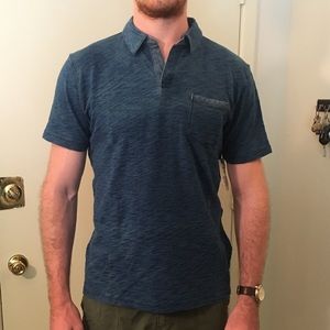 (NWT) Lucky Brand indigo polo shirt